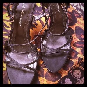 BCBG Date Night Black High Heels 7.5